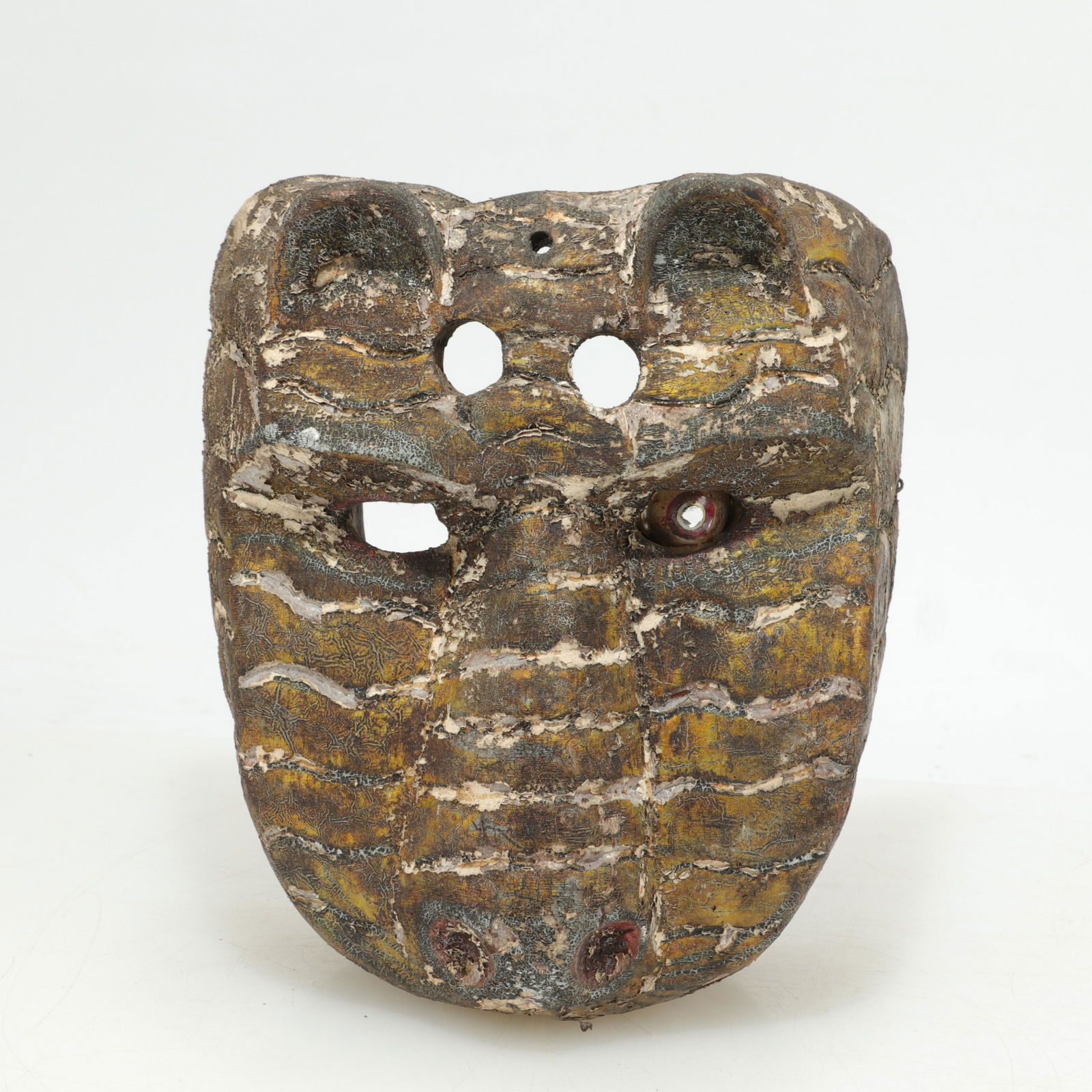 Vintage Guatemalan Painted Wood Jaguar Mask (1 of 7)