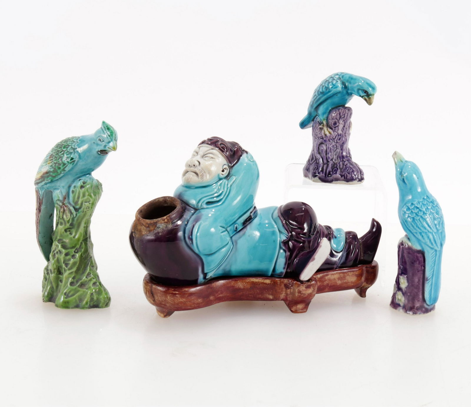 Chinese Porcelain Birds & Reclining Figure (1 of 7)