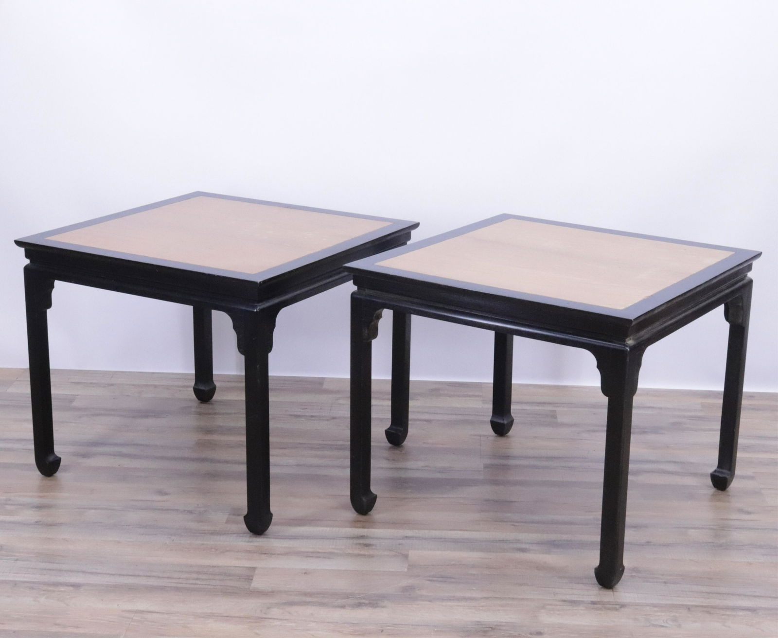 Pair of Chinese Style Black Painted Side Tables (1 of 6)