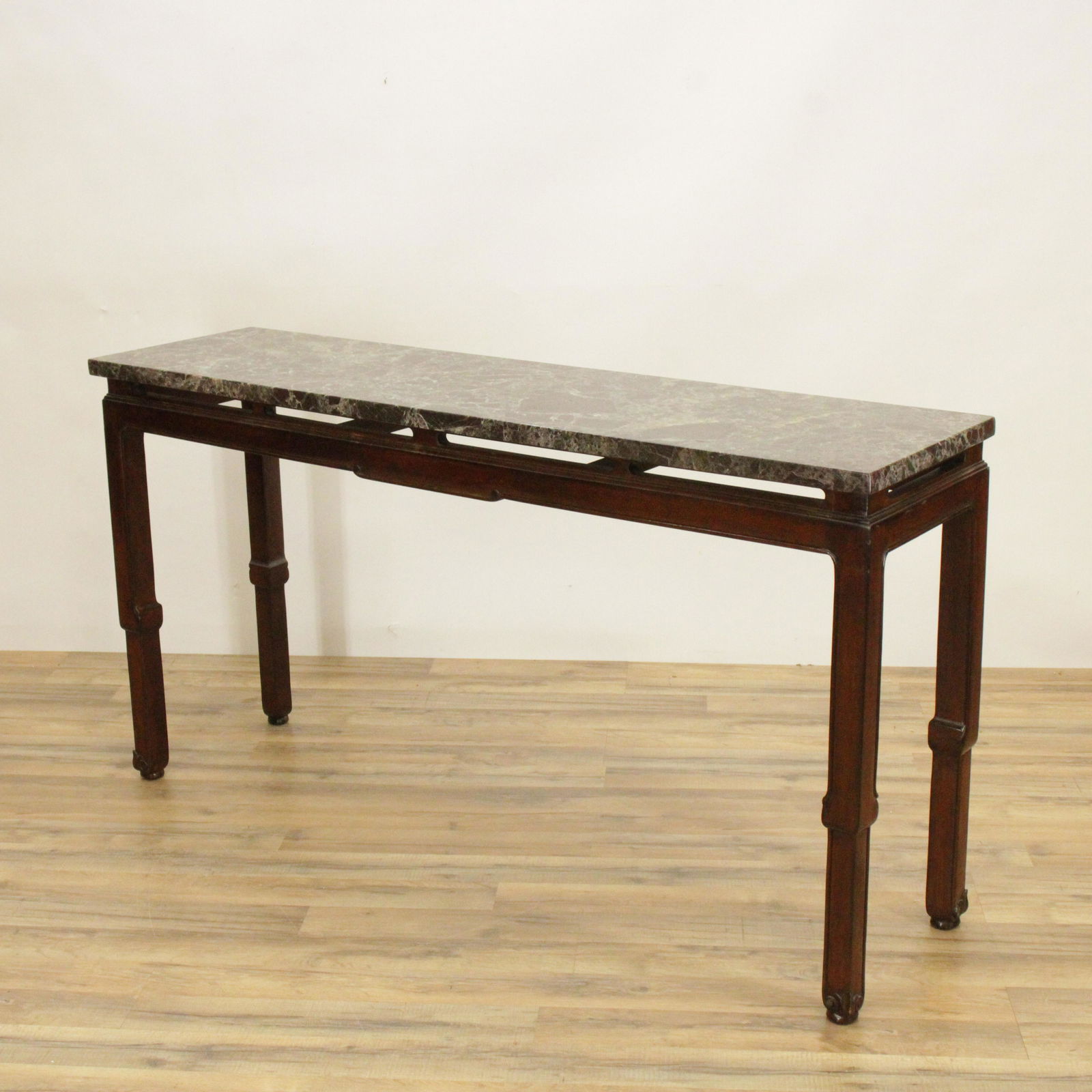 Chinese Style Mahogany Marble Top Altar Table (1 of 5)