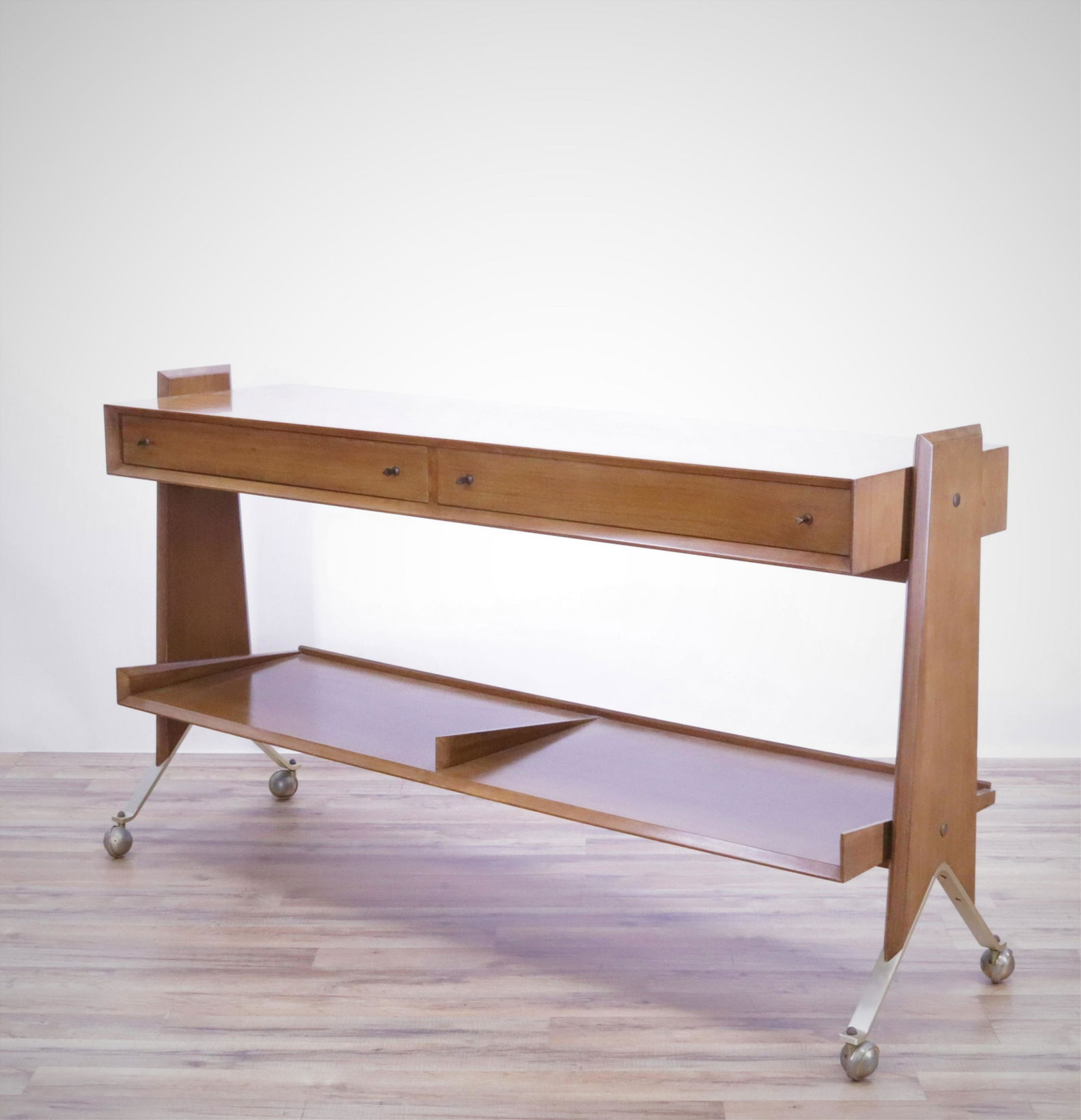 Grosfeld House Walnut & Aluminum Server (1 of 6)