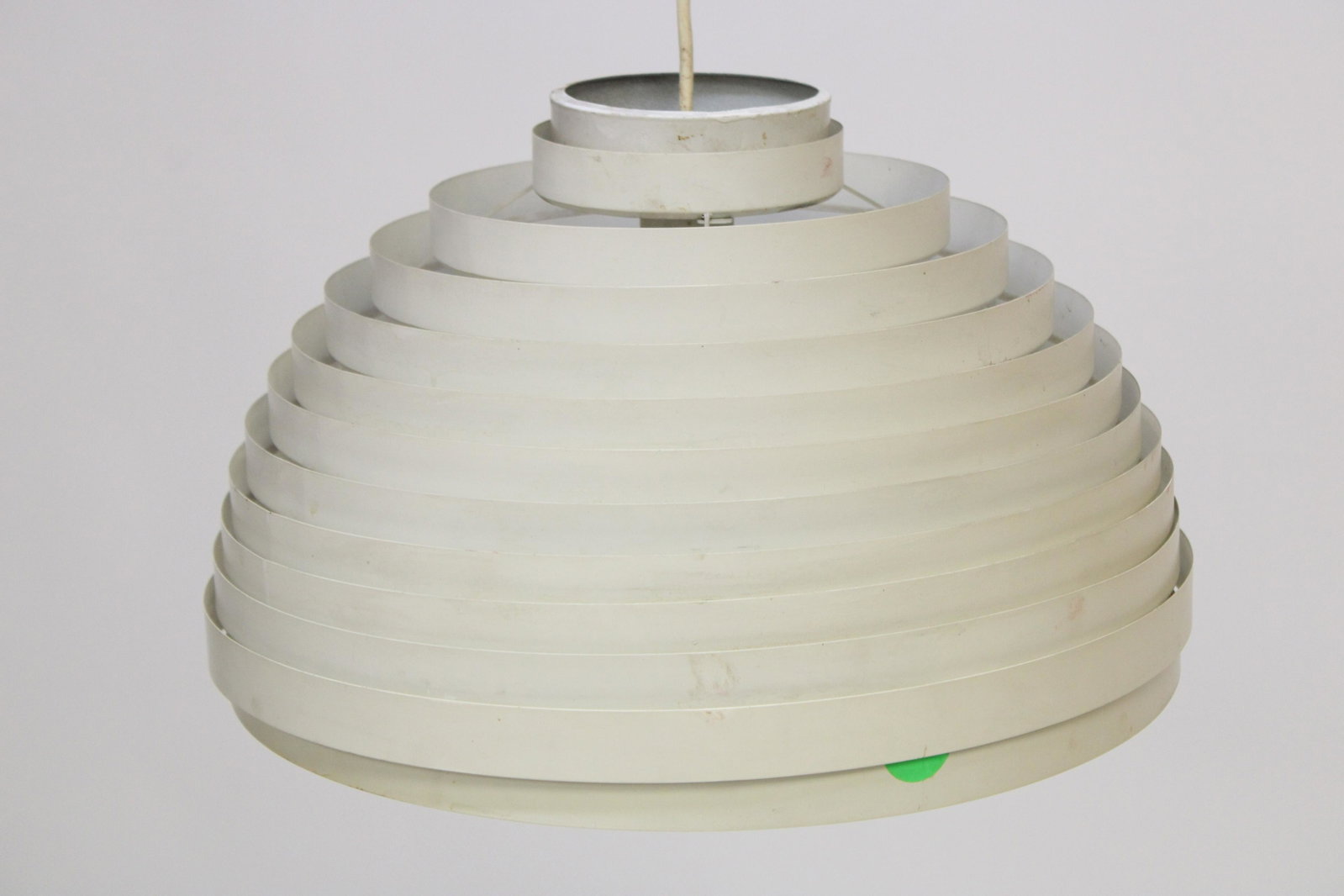 Wilhelm Vest, Pendant light 'Vest-Dynamic', 1960s: Wilhelm Vest, Pendant light 'Vest-Dynamic', 1960s. Remnants of made in Austria label. 10 H x 18" diam. 44" long with wire. Property from a Northwest Connecticut home