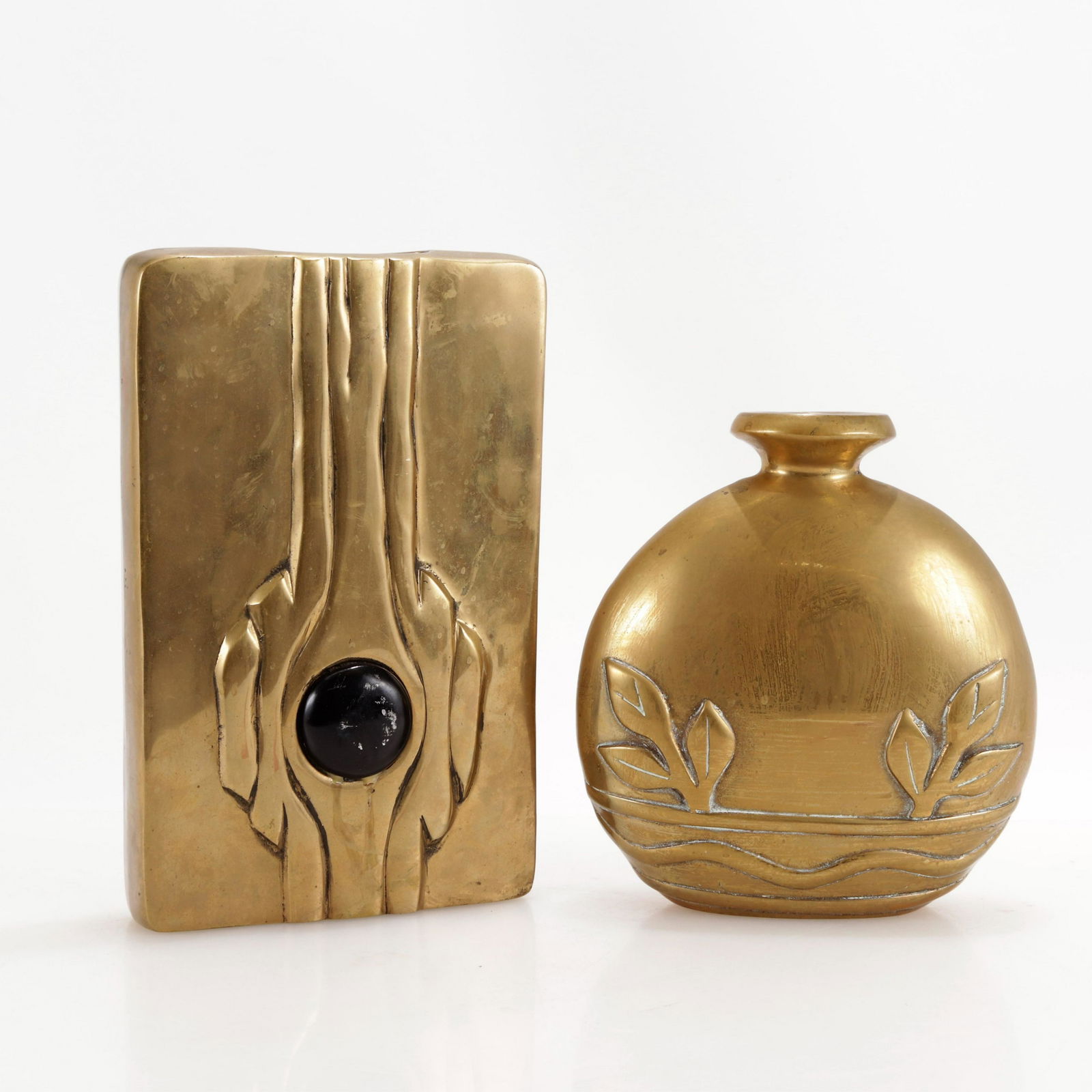 Contemporary Cast Brass Vases (1 of 7)