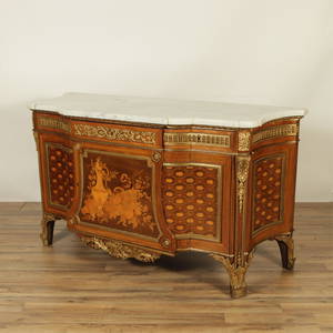 Paul Sormani Ormolu Mounted Marquetry Commode