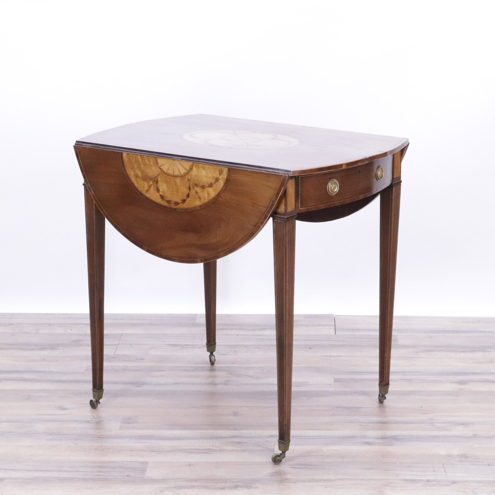 George III Inlaid Mahogany Pembroke Table, 18th C (1 of 15)