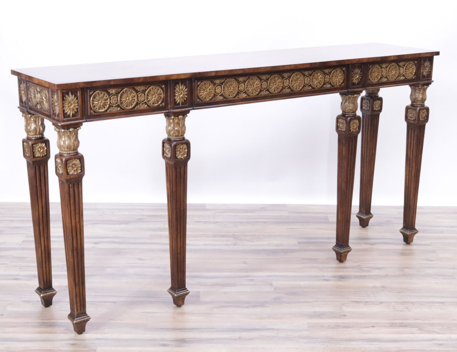 Theodore Alexander Parcel Gilt Mahogany Console (1 of 5)