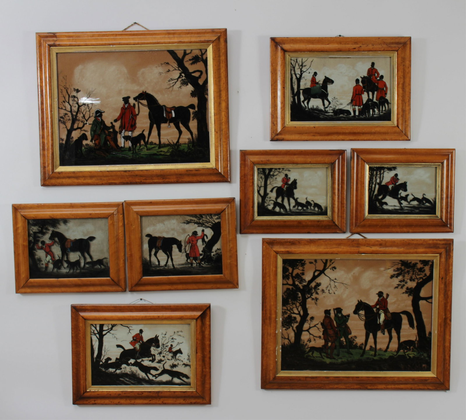 Set of 8 Hand Painted Equestrian Silhouettes (1 of 13)