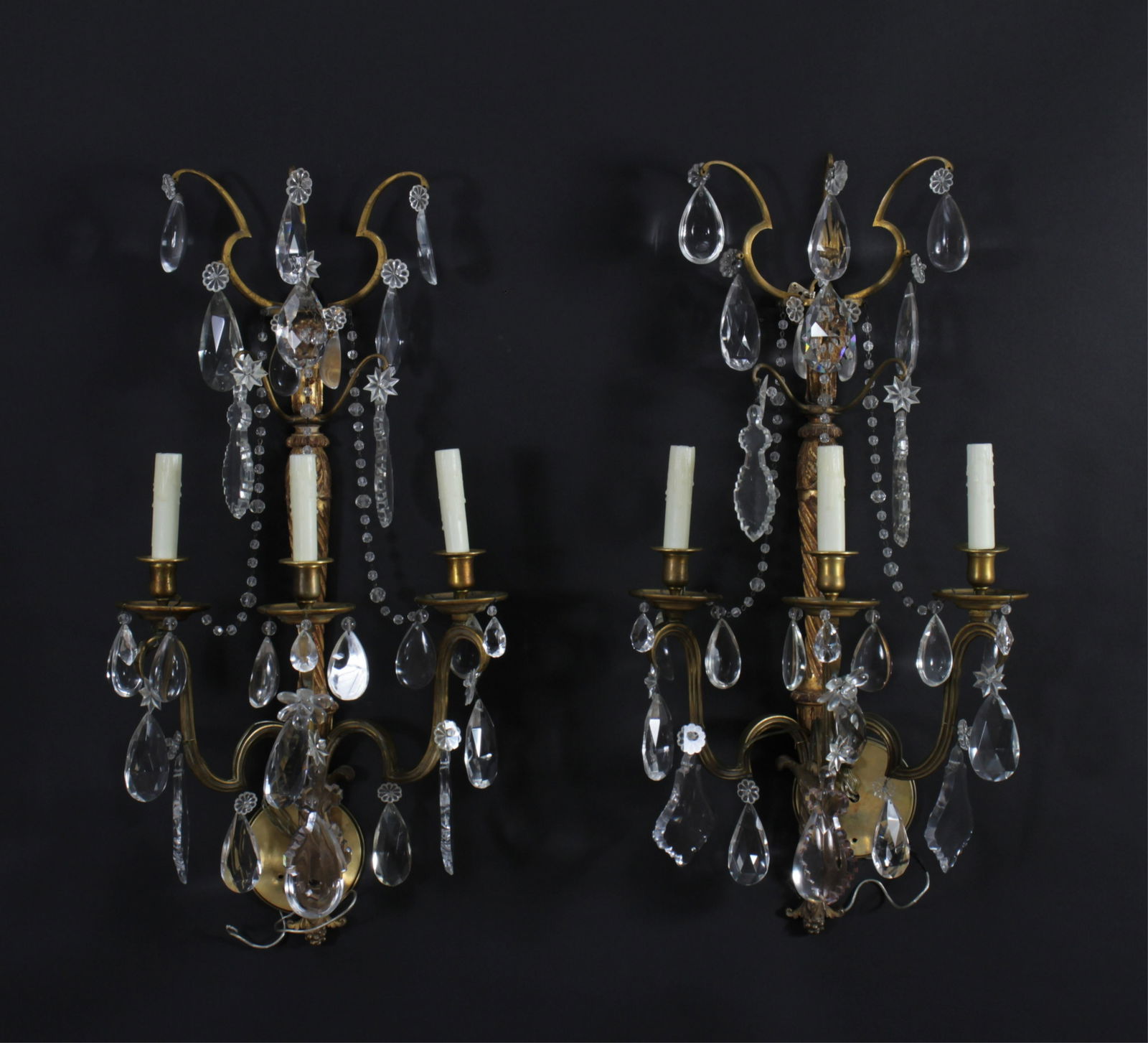 Pair of Classical Style Ormolu & Giltwood Sconces (1 of 6)