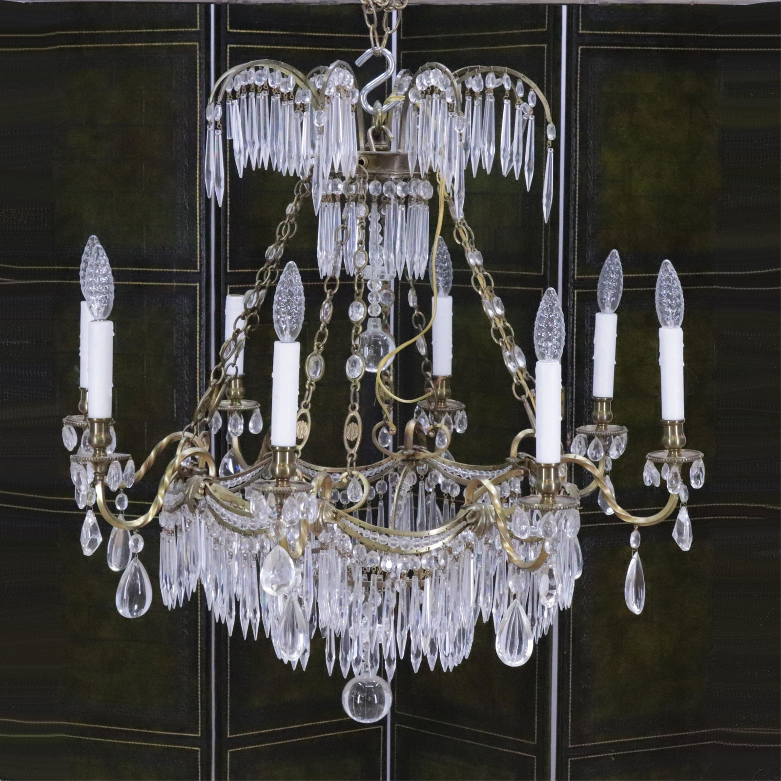 Baltic Neo-Classical Style 8-Light Chandelier (1 of 3)
