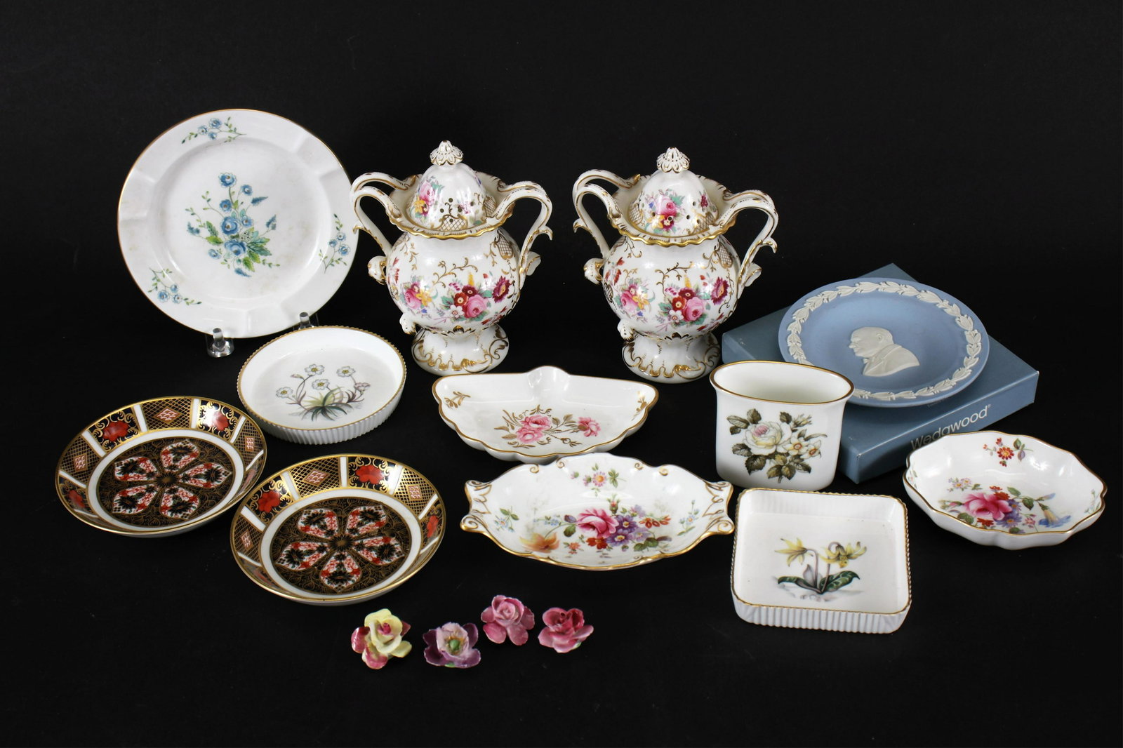 English Porcelain Urns & Trays (1 of 10)