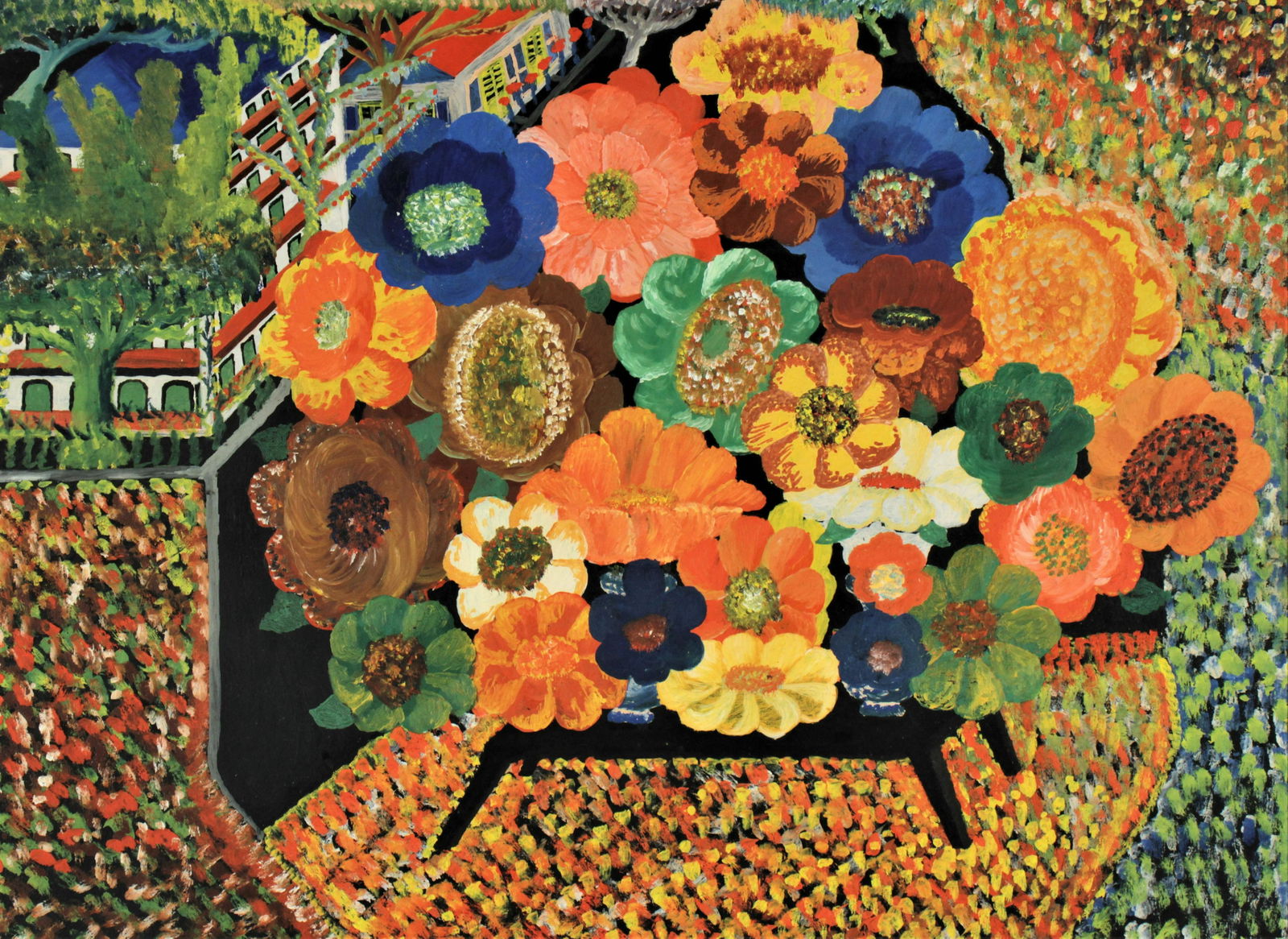 20th C. Haitian Painting - signed P. Vital (1 of 7)