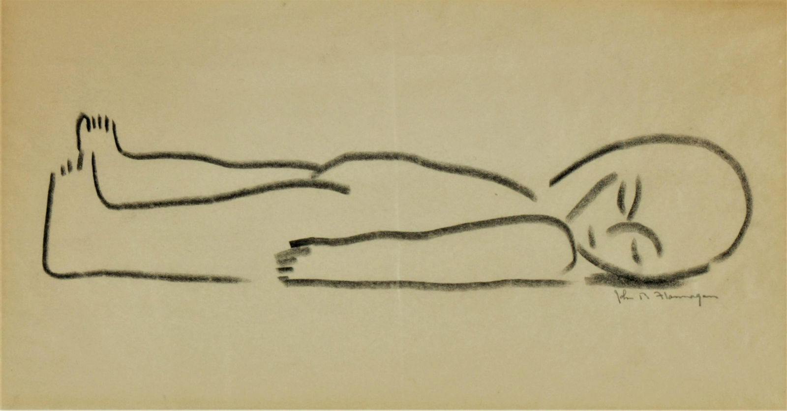 John B. Flanagan - Sleeping Child - Drawing (1 of 5)