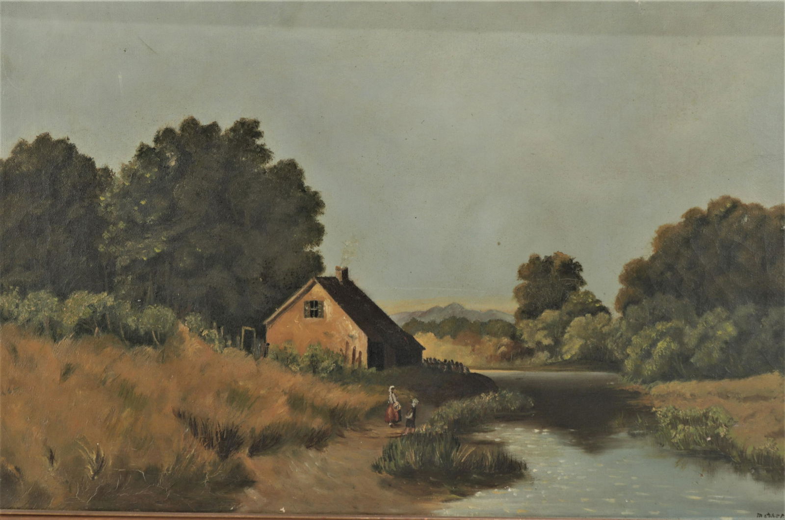 John Mather - Cottage by Stream - O/C (1 of 5)