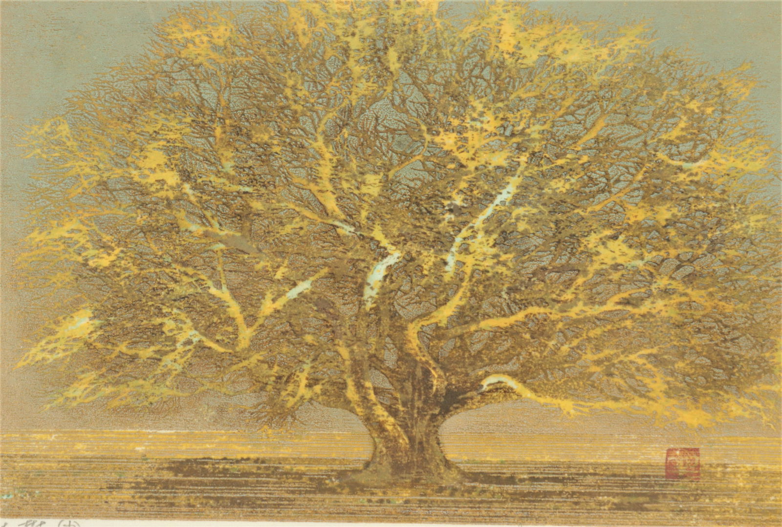 Joichi Hoshi - Great Tree -  Woodblock (1 of 5)