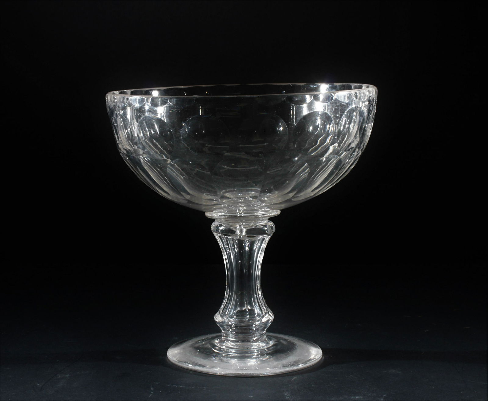 Early American Clear Glass Compote (1 of 3)