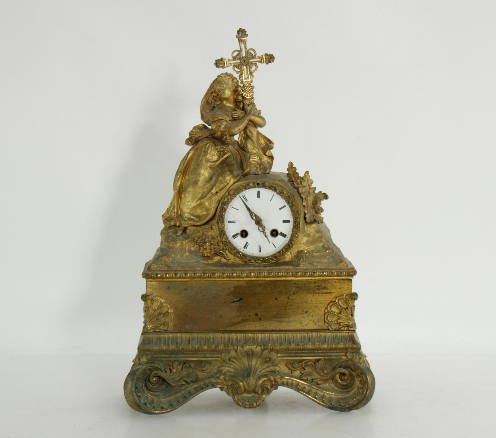 Louis Philippe Ormolu Figural Mantel Clock, 19 C. (1 of 6)