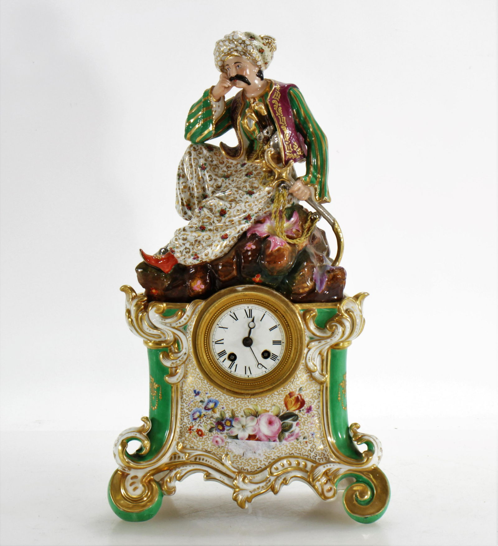 French Figural Porcelain Mantle Clock (1 of 7)