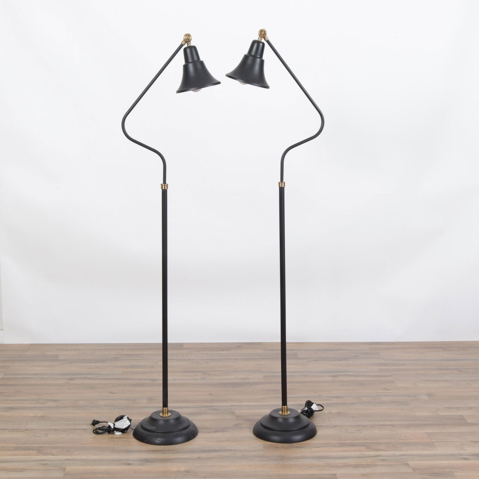 Pair Modern Adjustable Head Floor Lamps (1 of 4)