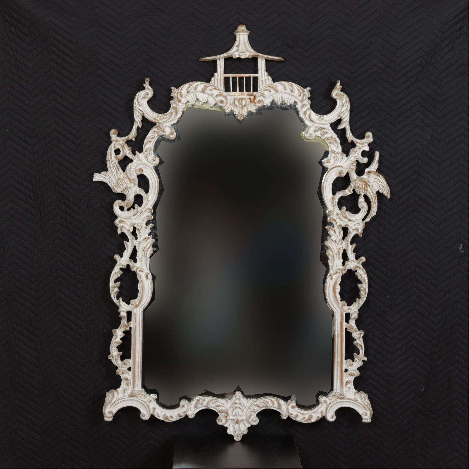 LaBarge Painted Chinese Chippendale Style Mirror (1 of 4)