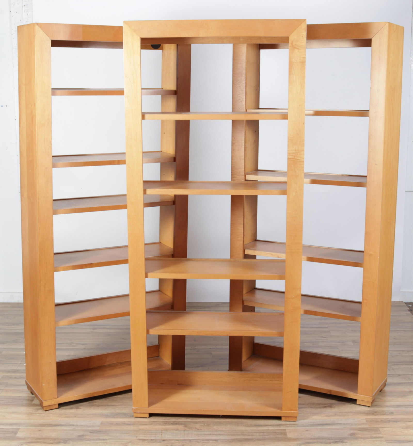 3 Contemporary Cherry 3-Part Bookcases (1 of 8)
