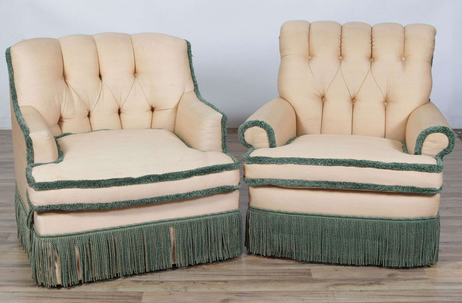 Two Victorian Style Upholstered Club Chairs (1 of 6)