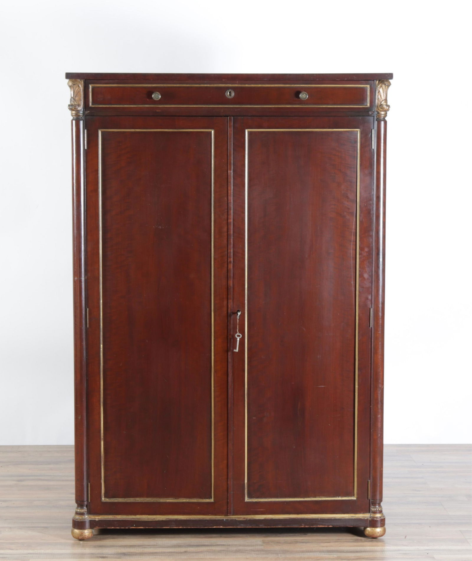 Neo-Classical Style Parcel-Gilt Wardrobe (1 of 4)