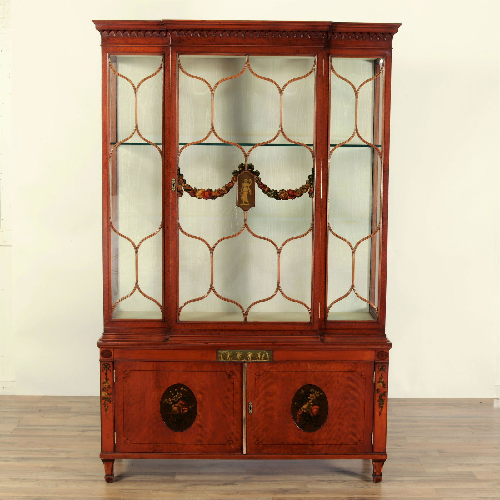 George III Style Painted Victorian Cabinet (1 of 10)