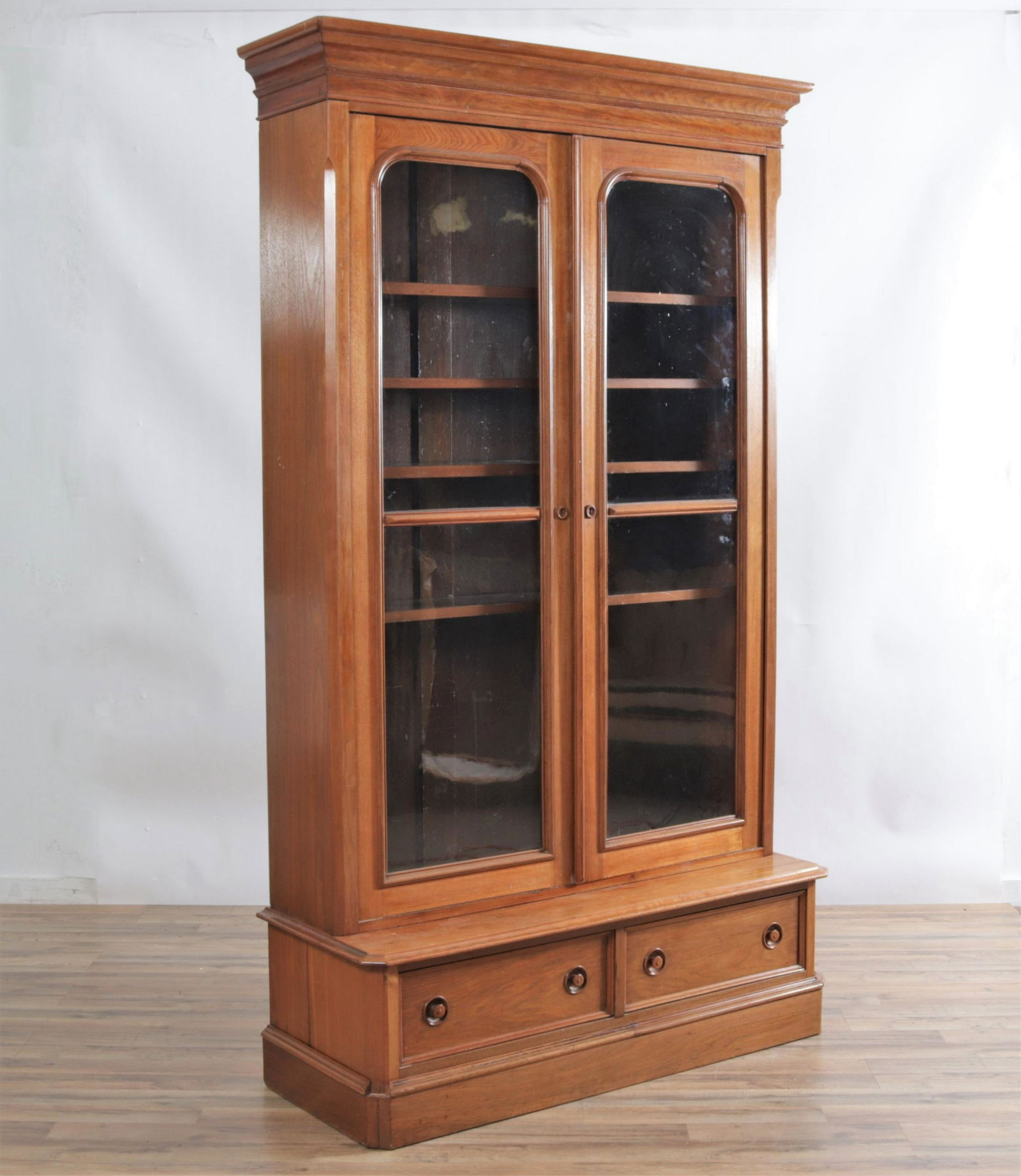 American Baroque Revival Library Cabinet, 19 C. (1 of 5)