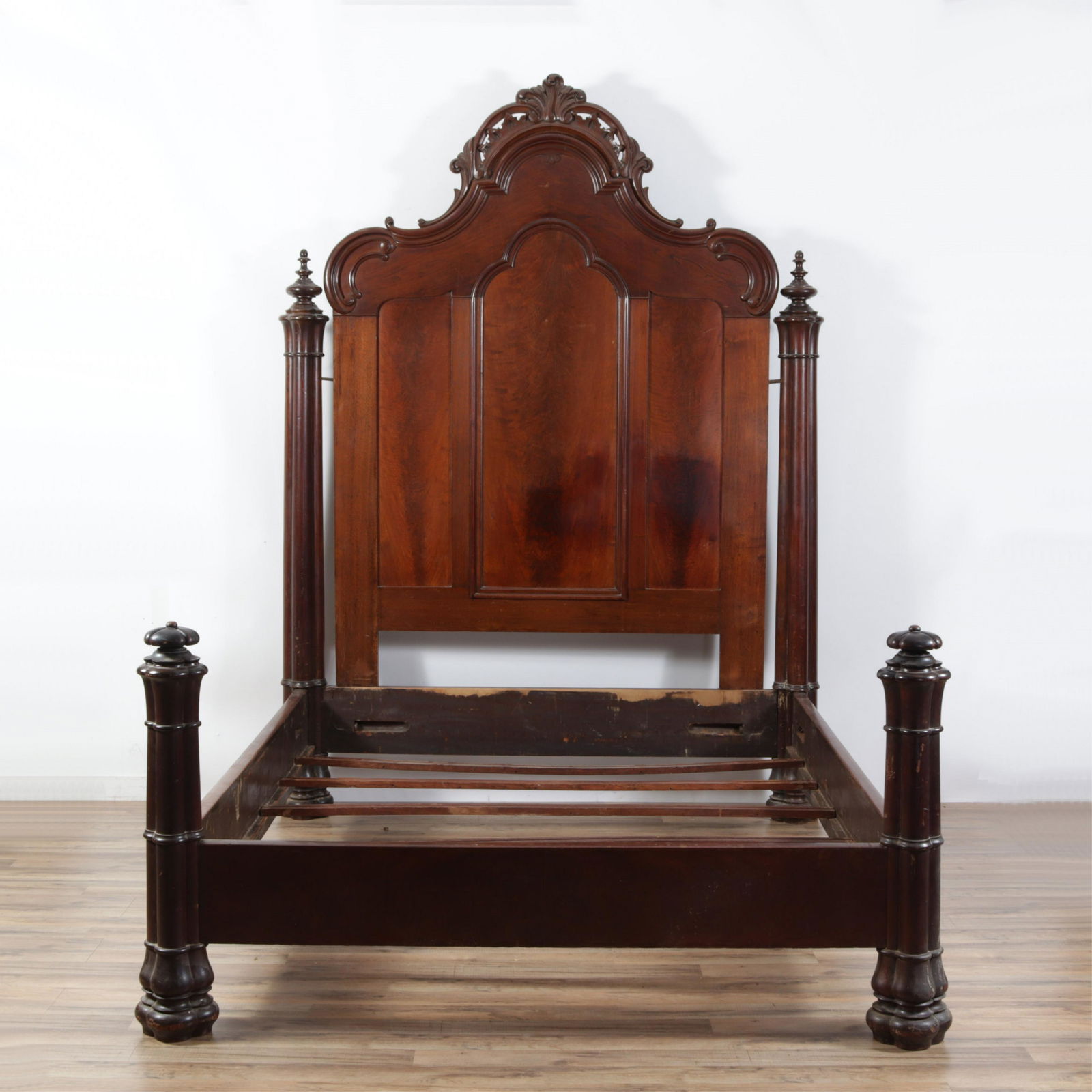American Baroque Revival Walnut Poster Bedstead (1 of 7)