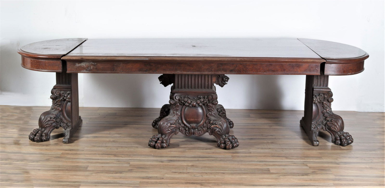 American Baroque Revival Burl Walnut Dining Table (1 of 10)