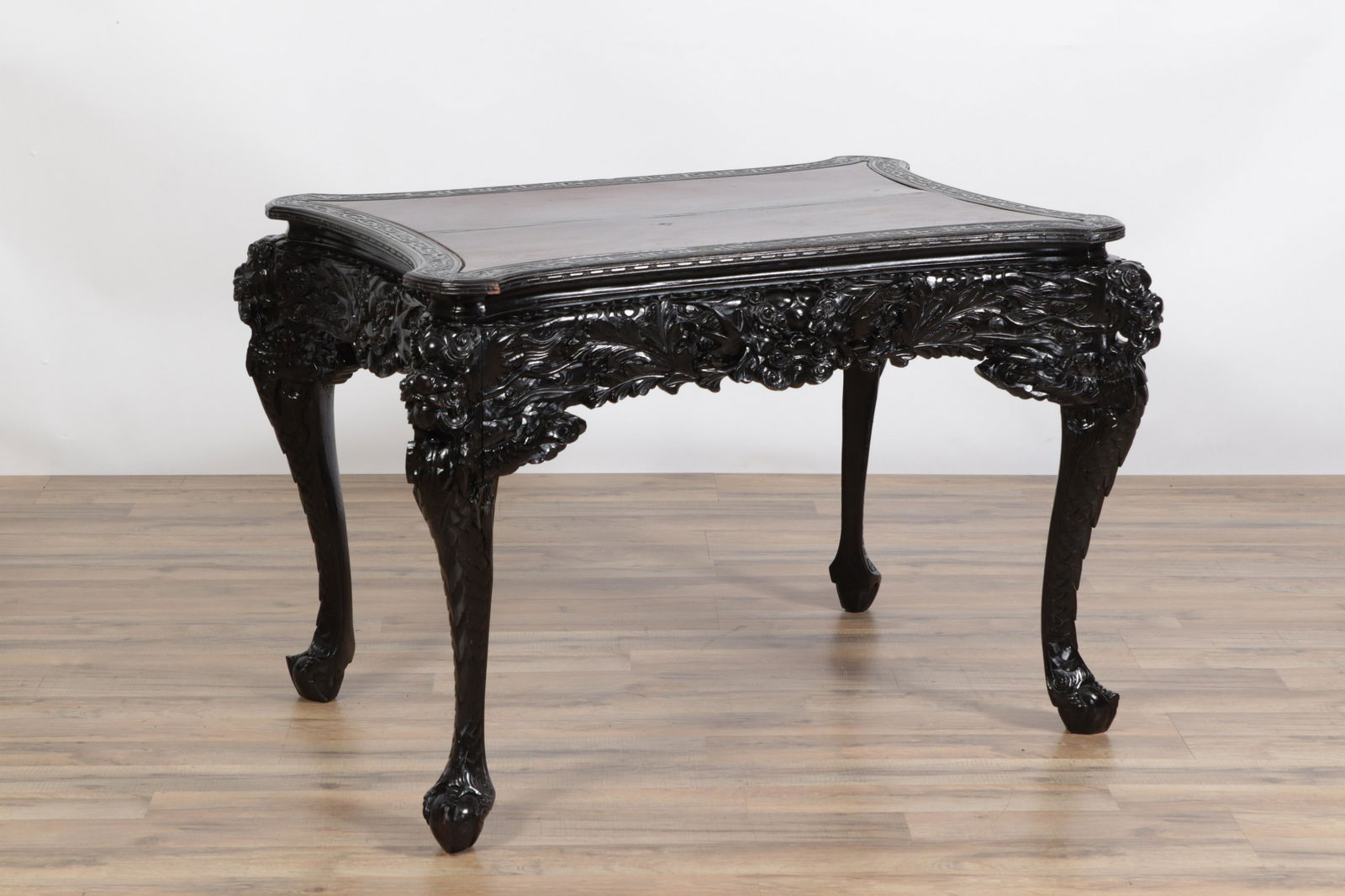 Japanese Black Painted Softwood Center Table (1 of 8)