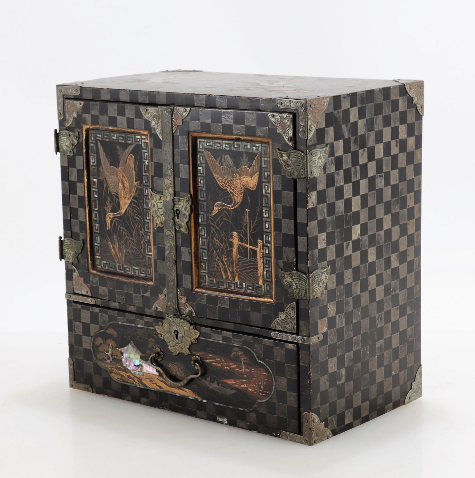 Japanese Small Lacquer Table Cabinet (1 of 7)