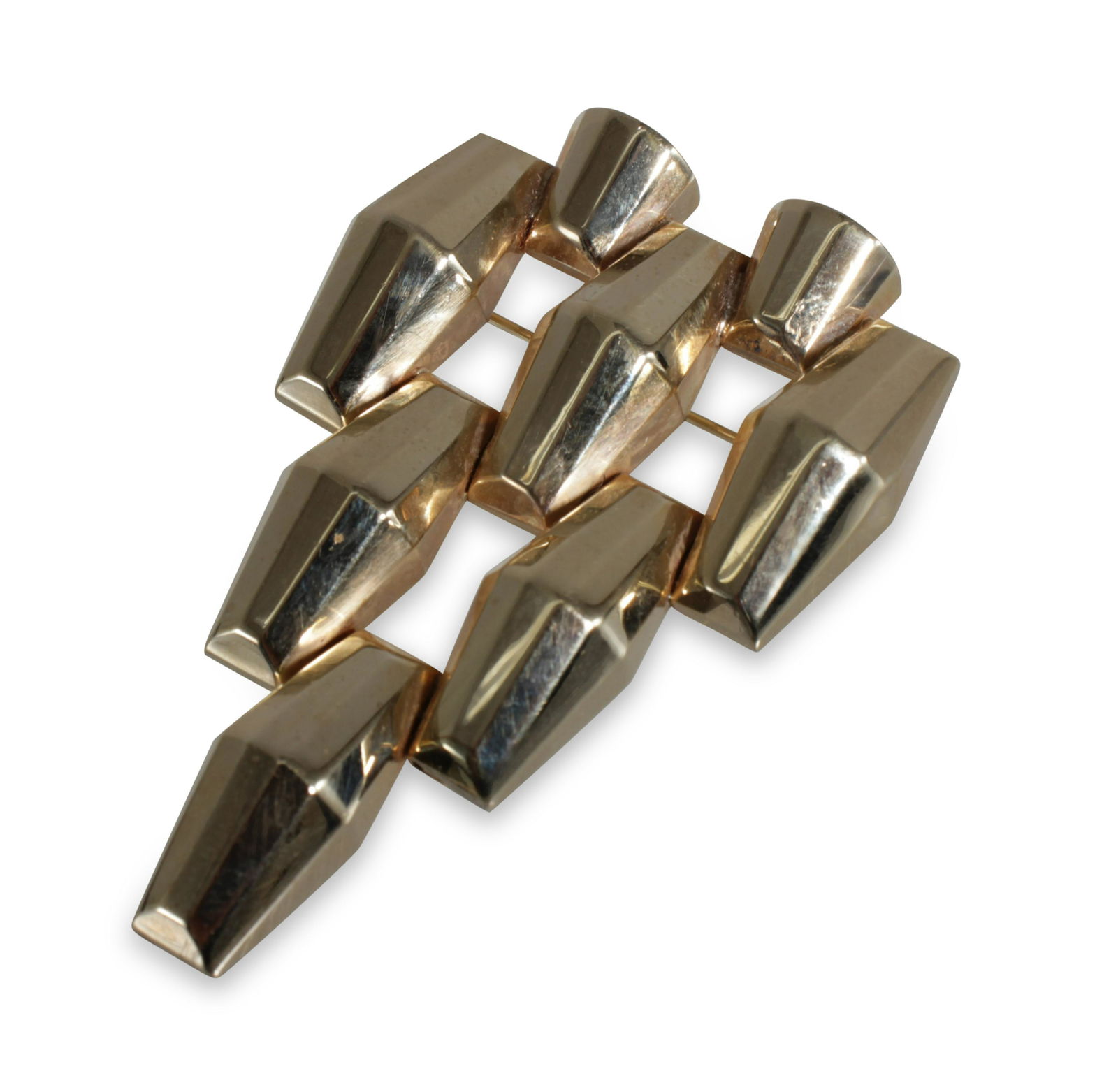 14K Yellow Gold Modernist Brooch (1 of 4)