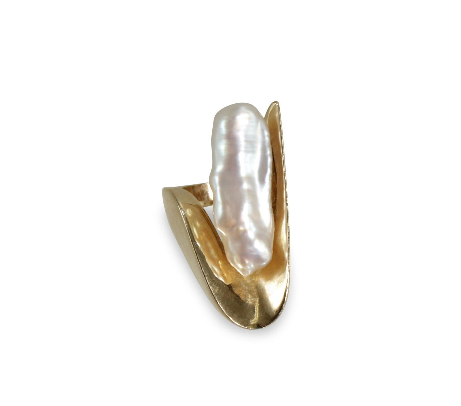 14K Yellow Gold & Baroque Pearl Ring (1 of 5)