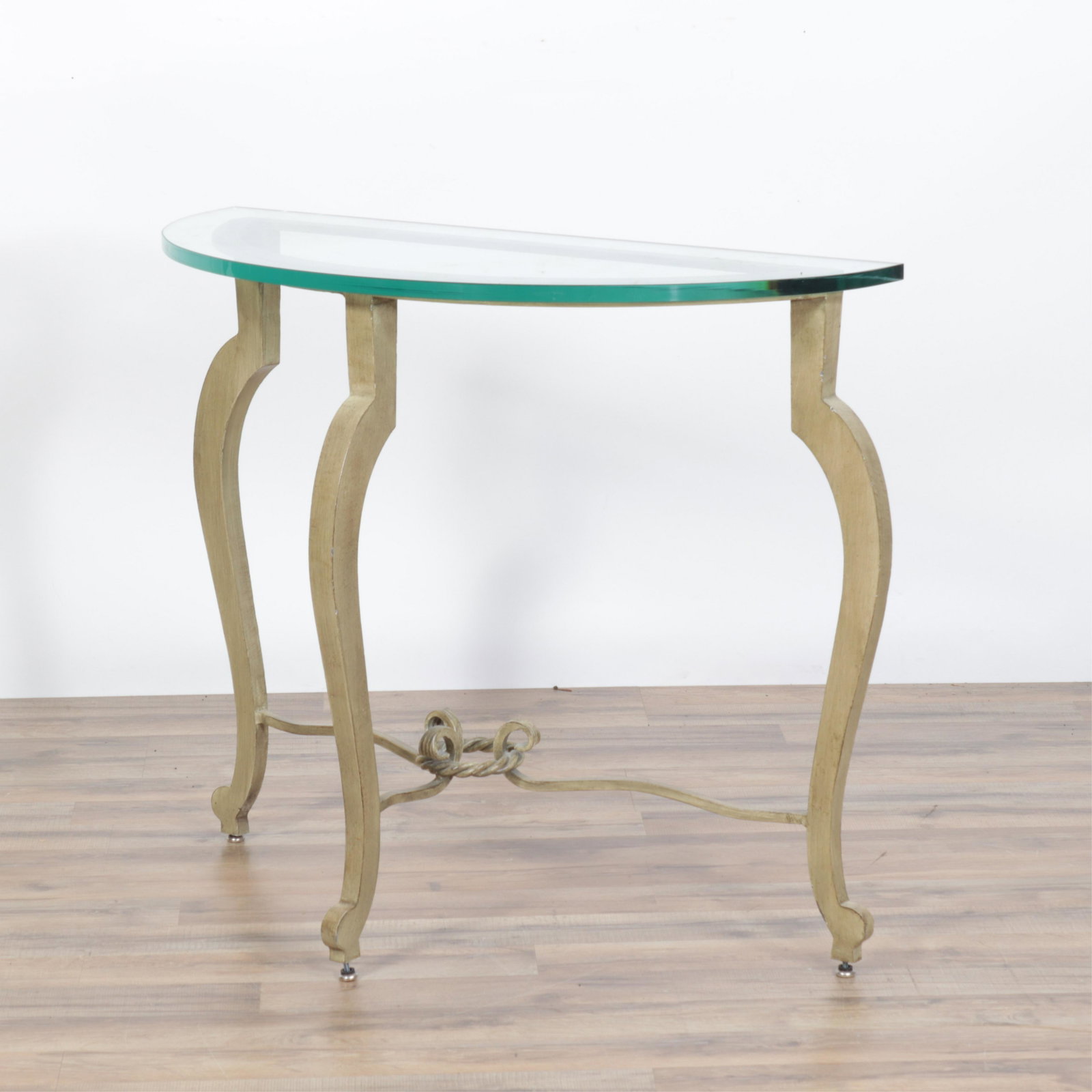 Classical Style Green Painted Iron Console: Classical Style Green Painted Iron Console Dimensions: 30.25" H x 36" W x 16" D