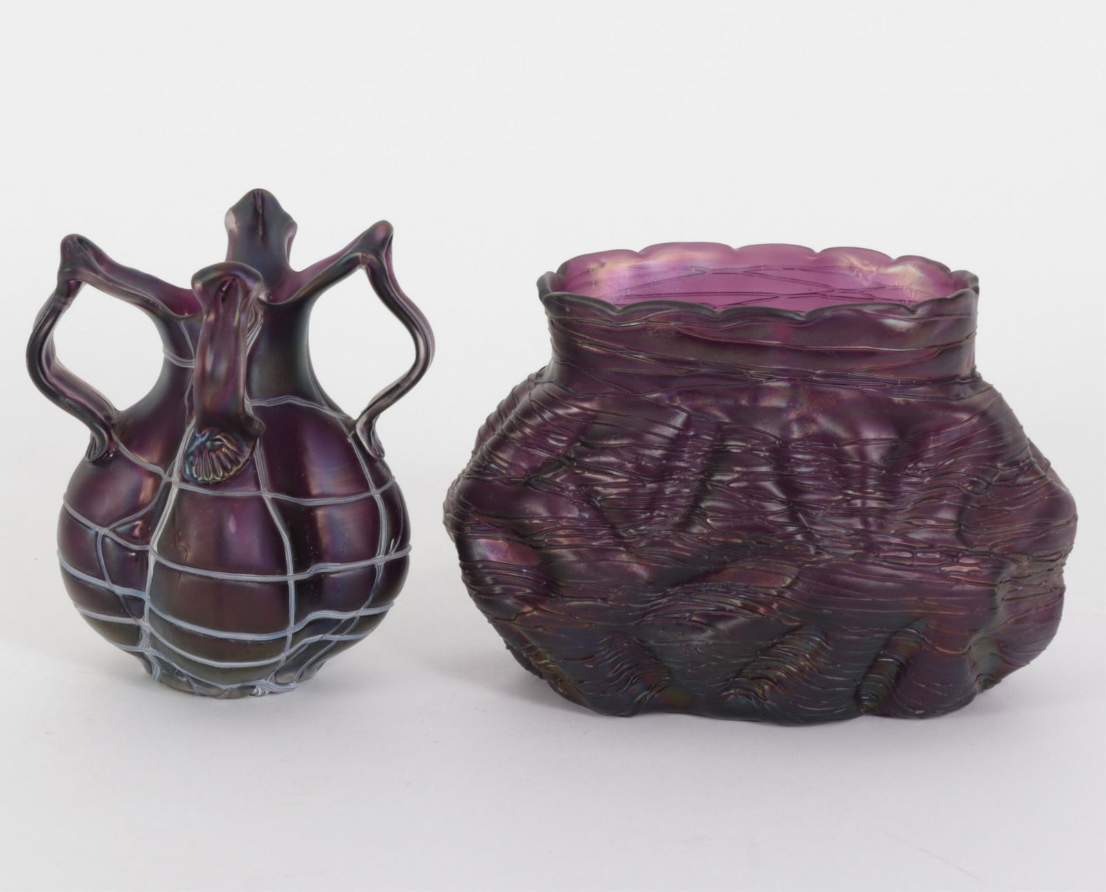 Attrib. Pallme-Konig 2 Art Glass Vases (1 of 4)
