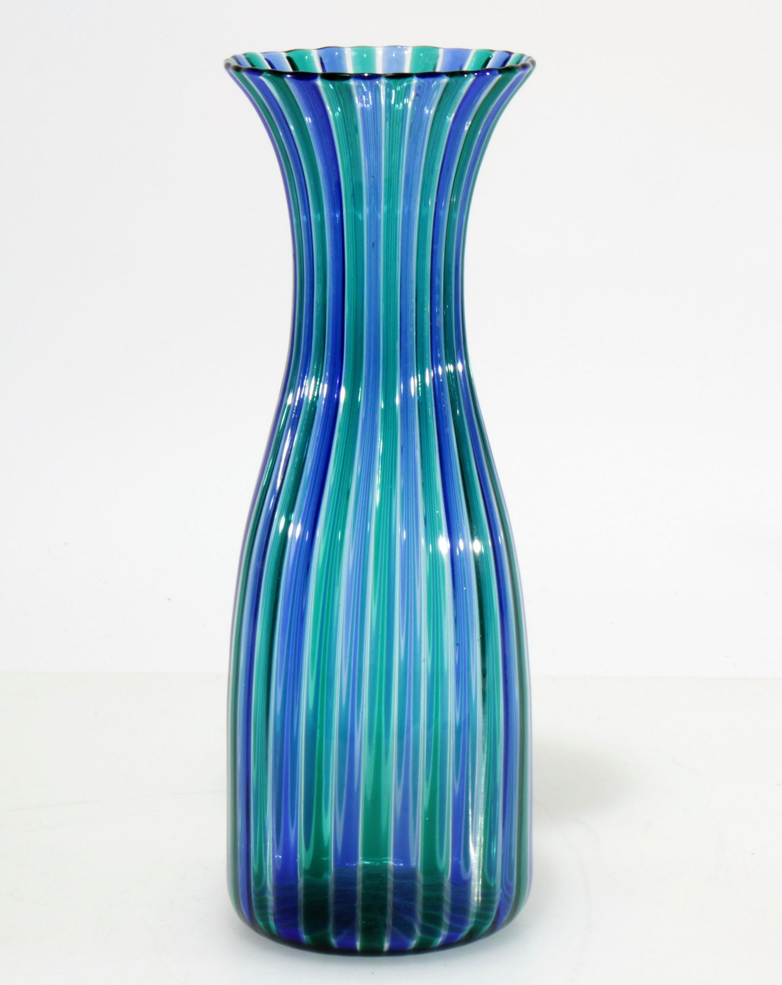 Venini Caned Glass Vase, attr. Ponti (1 of 5)