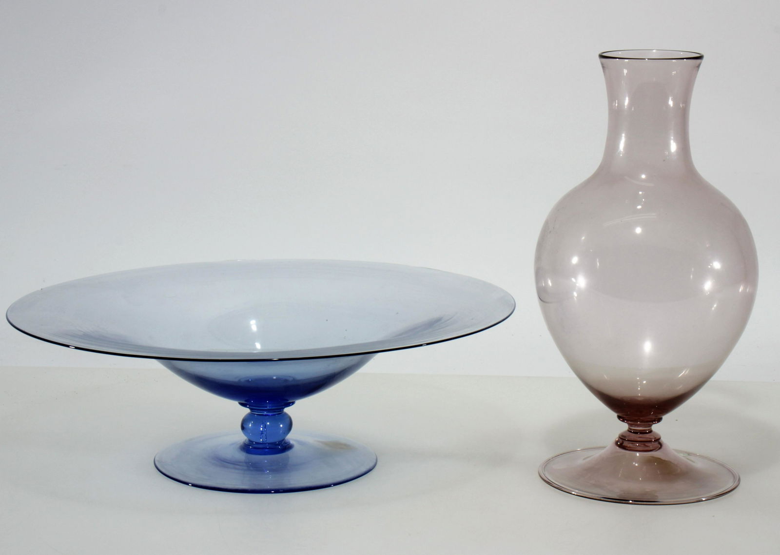 Pauly & Co. - Glass Compote & Vase, 1950 (1 of 4)
