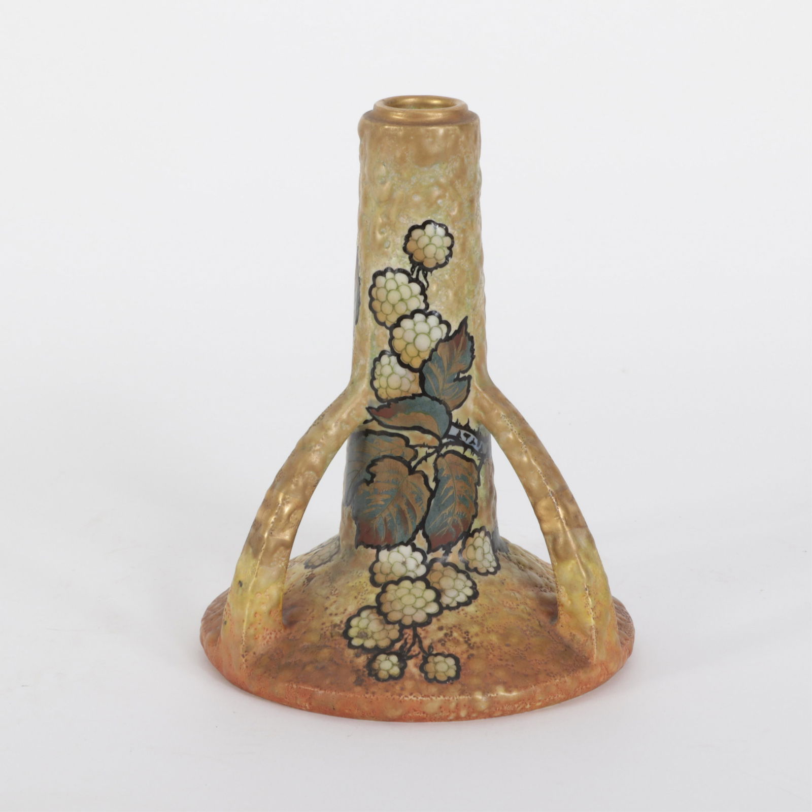Paul Dachsel - Gilt Ceramic Candlestick, 1900 (1 of 4)