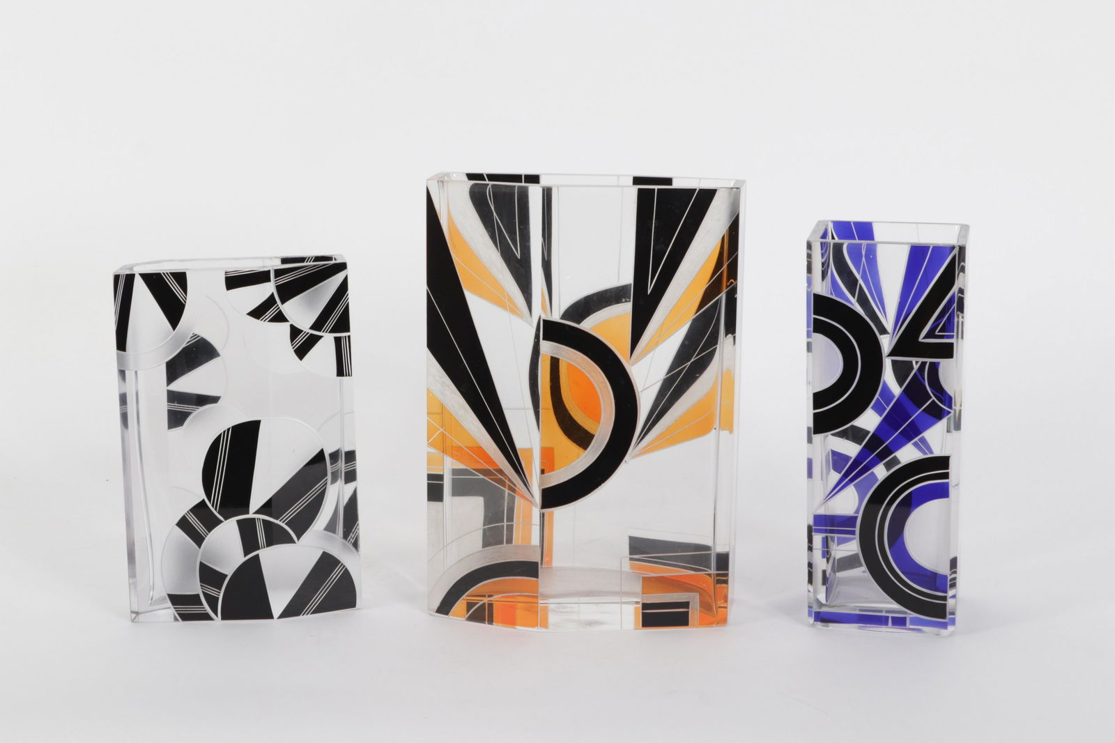 Group of Czech Art Deco Enameled Vases (1 of 9)
