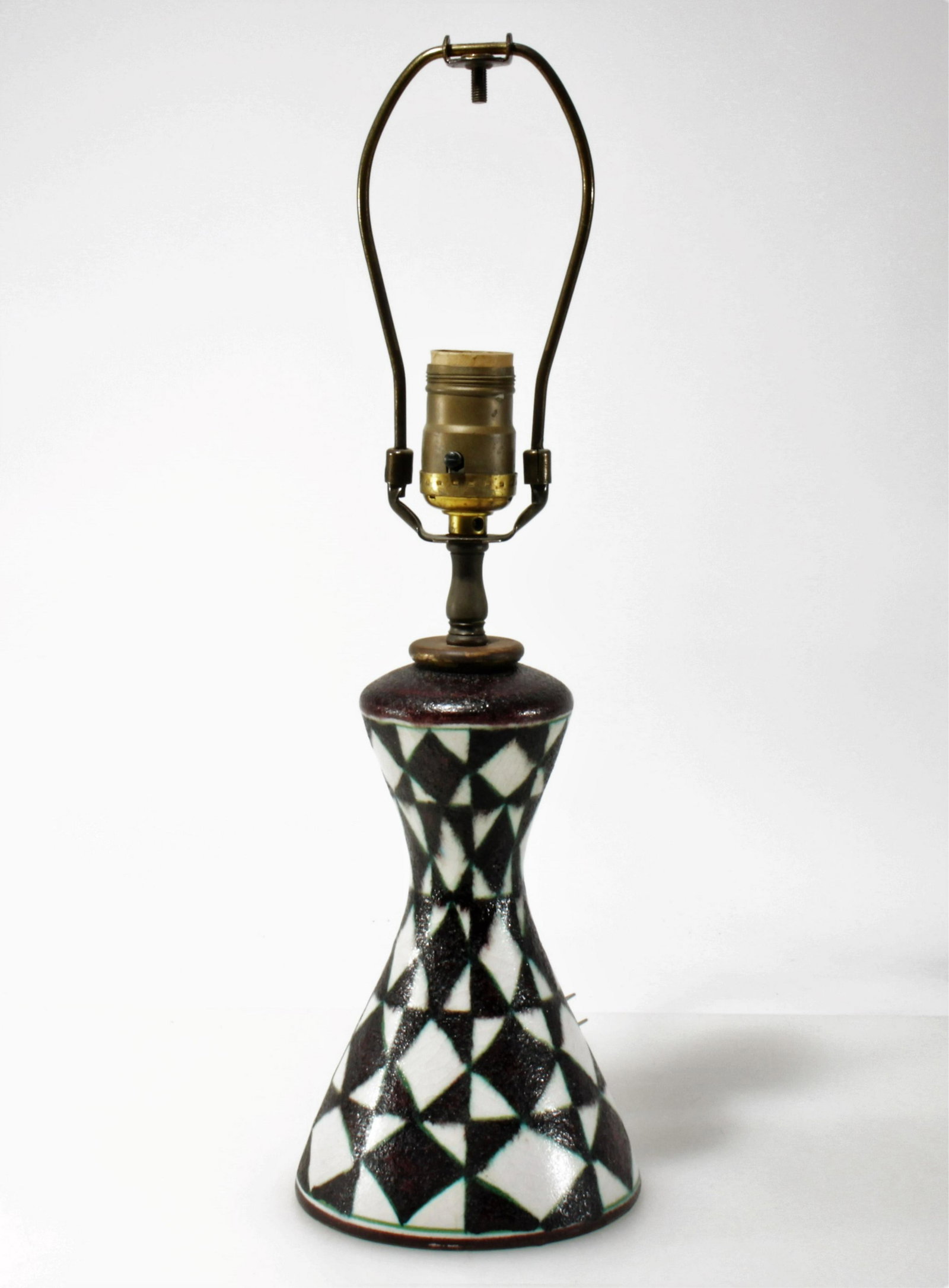 Guido Gambone - Table Lamp: Guido Gambone (Italian, 1909 - 1969), ceramic table lamp. Signed on bottom. Dimensions: 12.5" H to fixture Property from the Estate of John 'Parker' Prindle, Jr., Boston, MA.