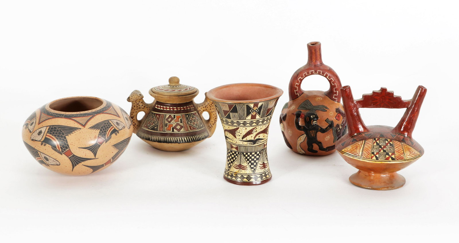 8 Central American Pottery Vessels (1 of 5)