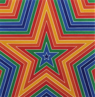 Arthur Boden - Stars: Arthur Boden (American, 1927 - 2019). Pair of Star screenprints on woven paper. Both signed in graphite, lower right. Dimensions: 10x75 x 10.5" framed 17 x 17" Property from the Estate of John 'Parker