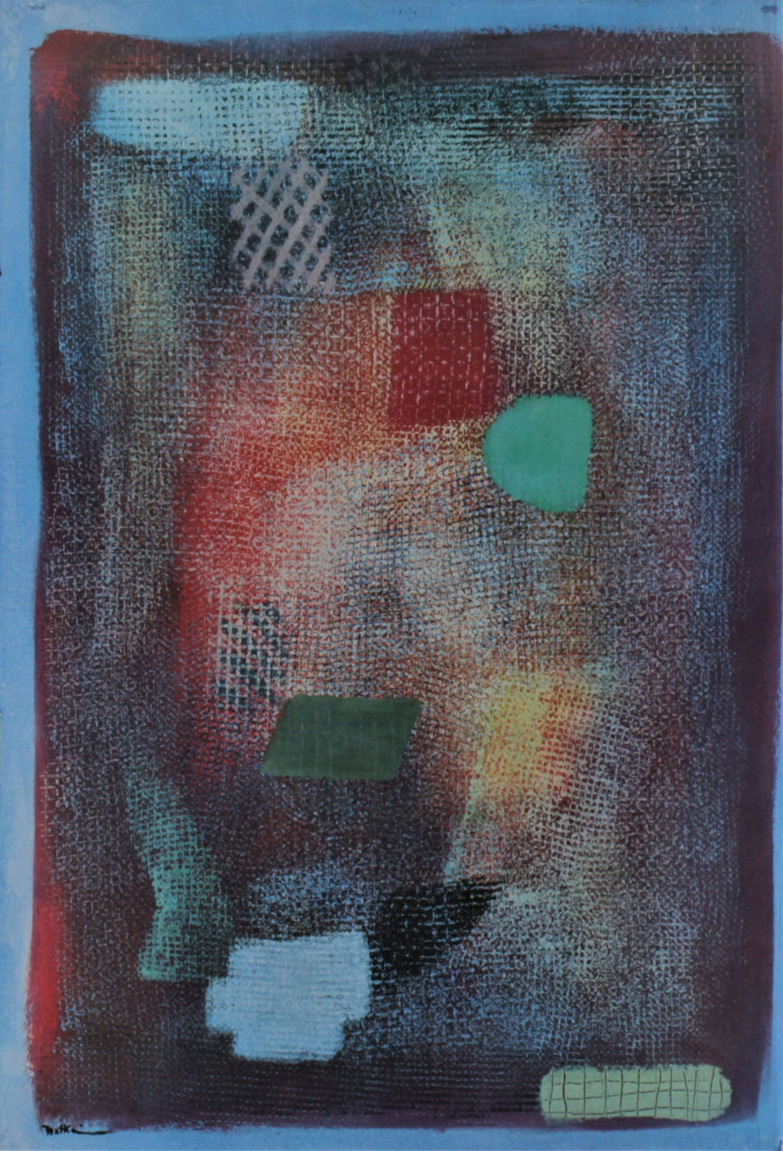 Robert Natkin - Abstract: Robert Natkin (American, 1930 - 2010). Abstract offset lithograph, signed in print as well as graphite bottom center. Dimensions: Image 30 x 22.5" framed 38.5 x 26.75" Property from the Estate of John