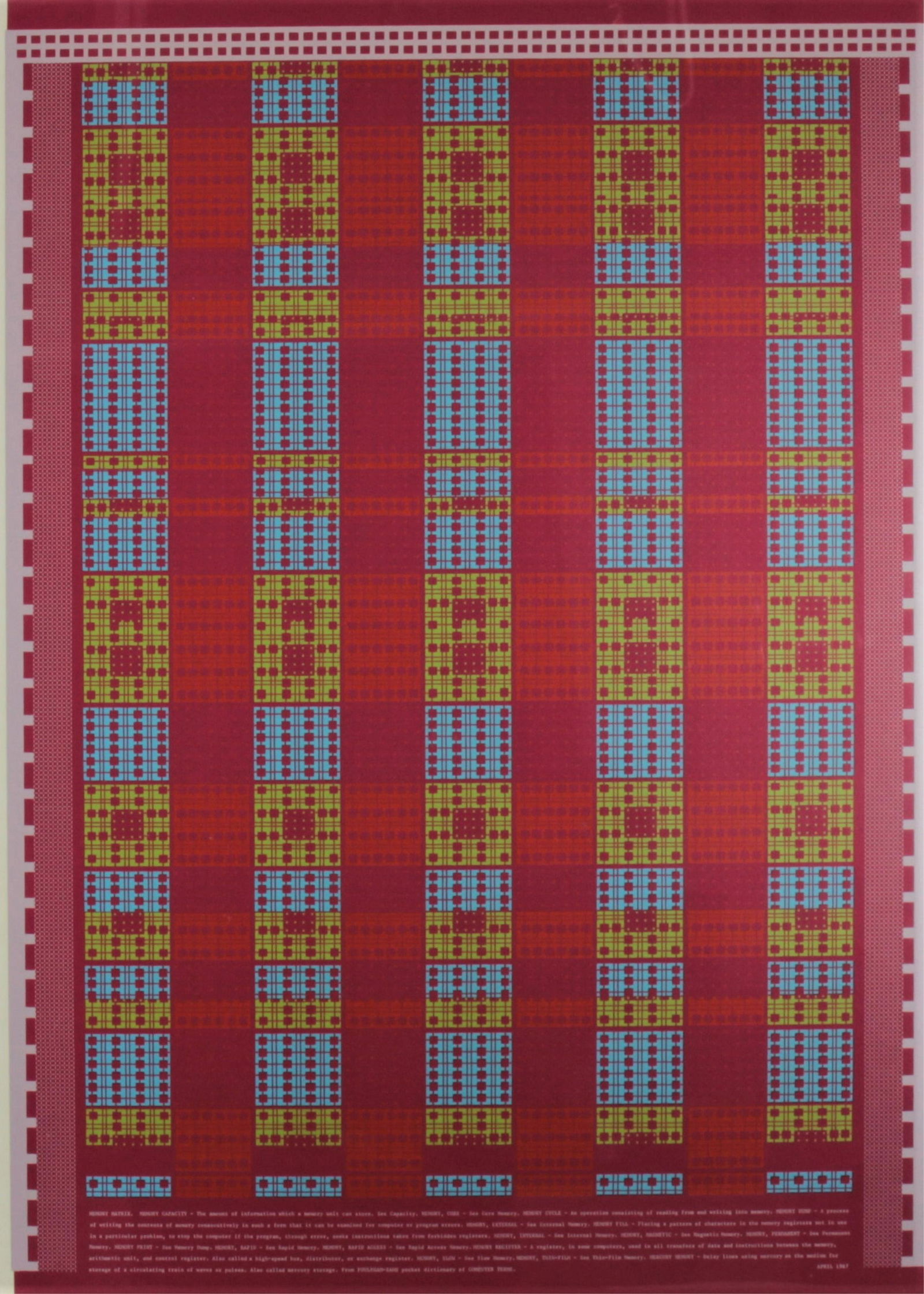 Eduardo Paolozzi - Memory Matrix: Eduardo Paolozzi (British, 1924 - 2005). Memory Matrix, screenprint, signed in graphite lower right, numbered 45 of 75. Dimensions: 35.75 x 24" framed 40.5 x 27" Property from the Estate of John 'Park