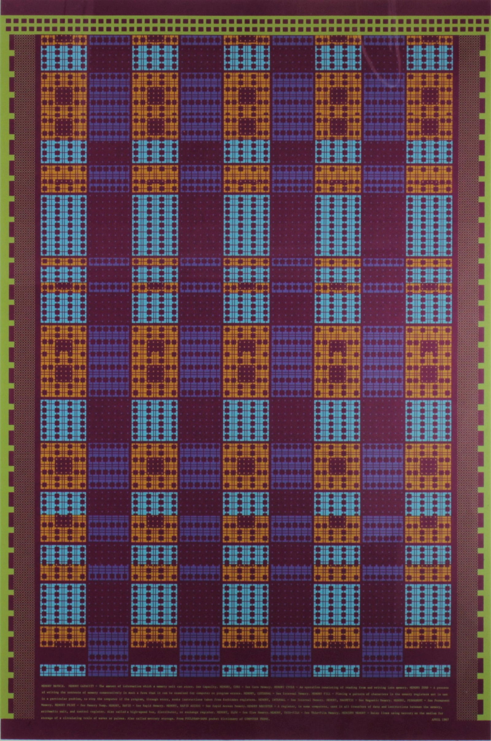 Eduardo Paolozzi - Memory Matrix: Eduardo Paolozzi (British, 1924 - 2005). Memory Matrix, screenprint, signed in graphite lower right, numbered 21 of 75. Dimensions: Sight 37 x 25" framed 40.25 x 28" Property from the Estate of John '