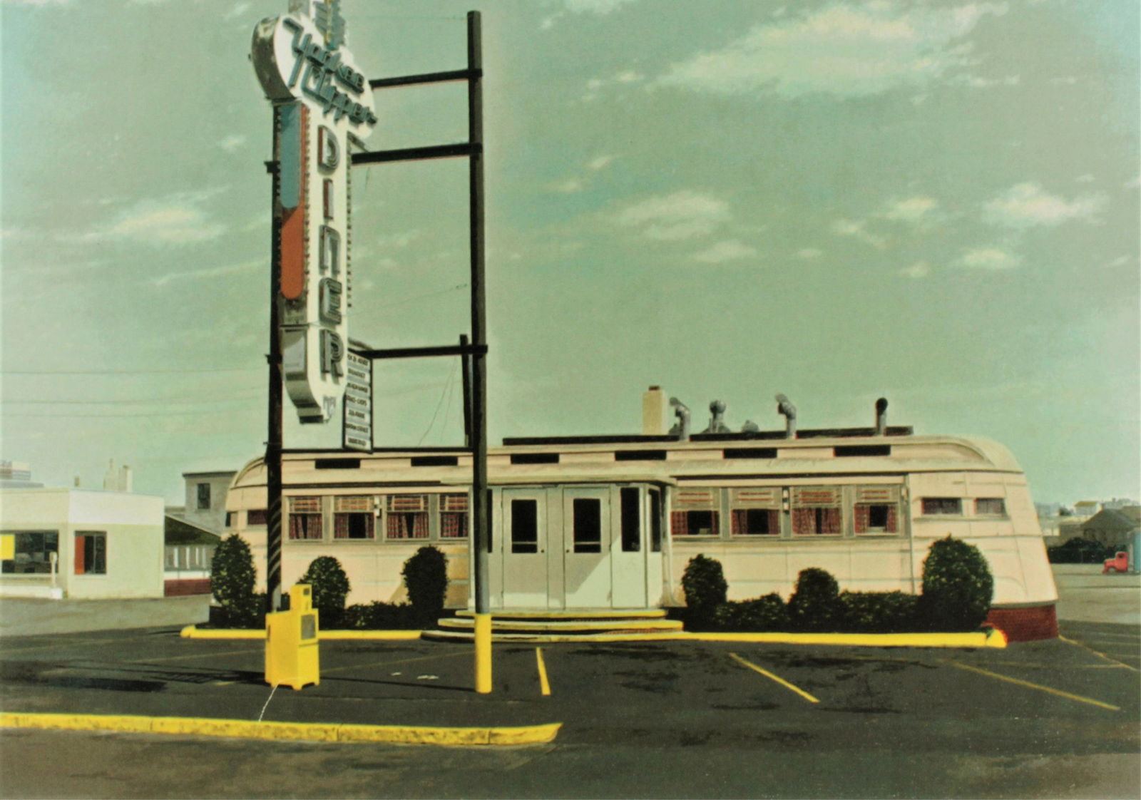 John Baeder - Three Works: John Baeder (American, b 1938). Three screenprints, all signed in graphite. Yankee Clipper Diner, 1980, HC 6 of 70. White Palace Cafe, 1980, 96 of 250. White Castle, 1980, 223 of 250. Dimensions: Larg