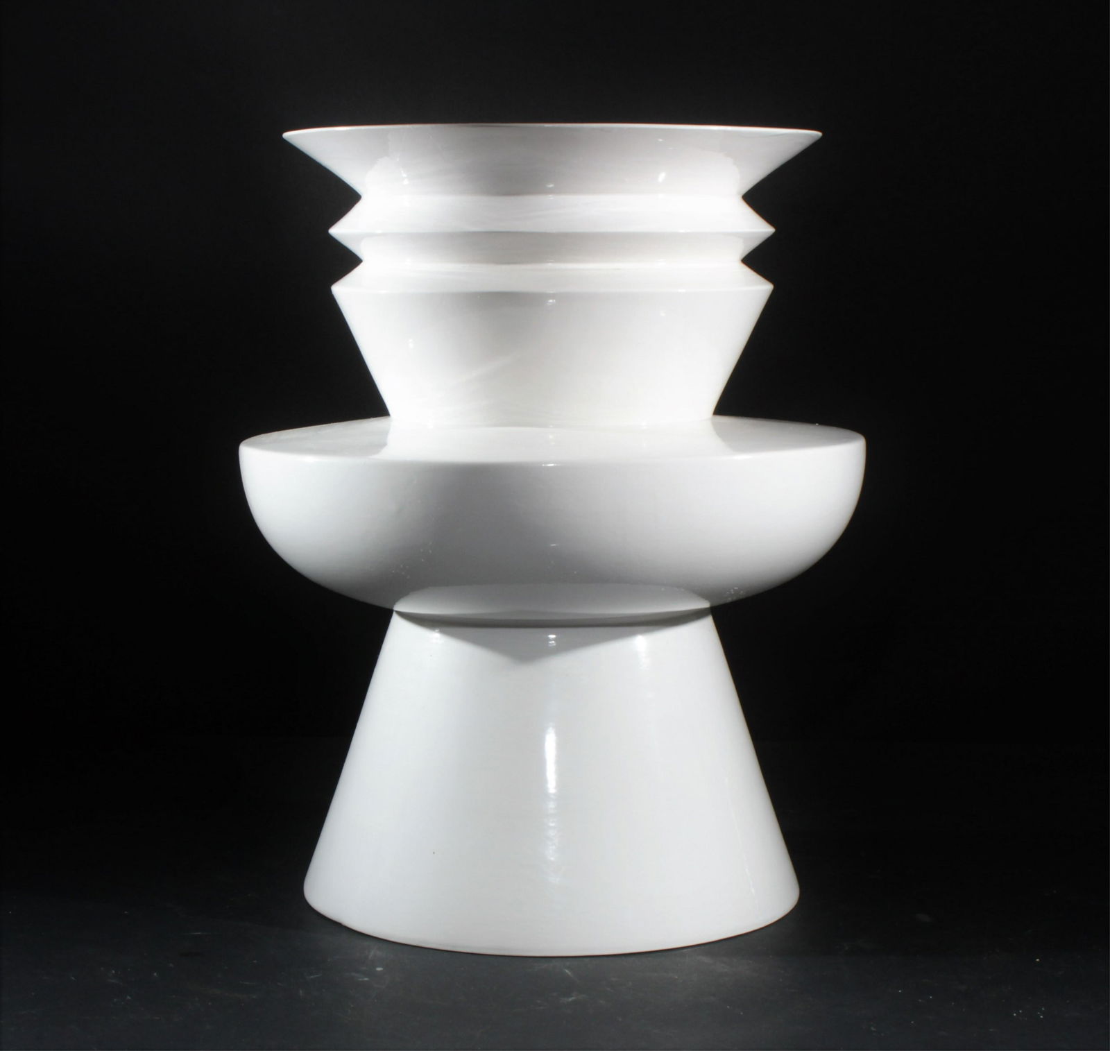 Sergio Asti for Superego - KYOTO Vase: Sergio Asti (Italian, 1926 - 2021) for Superego Editions, KYOTO Vase. Numbered 30 of 50. Dimensions: 16.5" H Property from the Estate of John 'Parker' Prindle, Jr., Boston, MA.