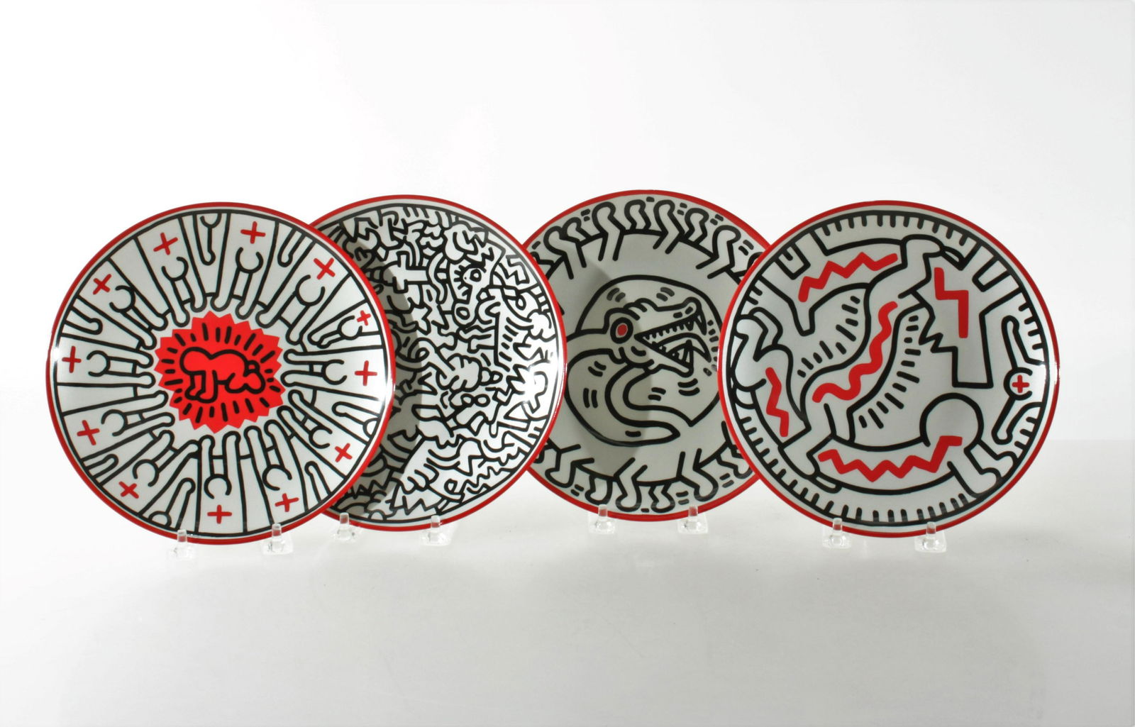 Keith Haring - Set of Four Plates (1 of 6)