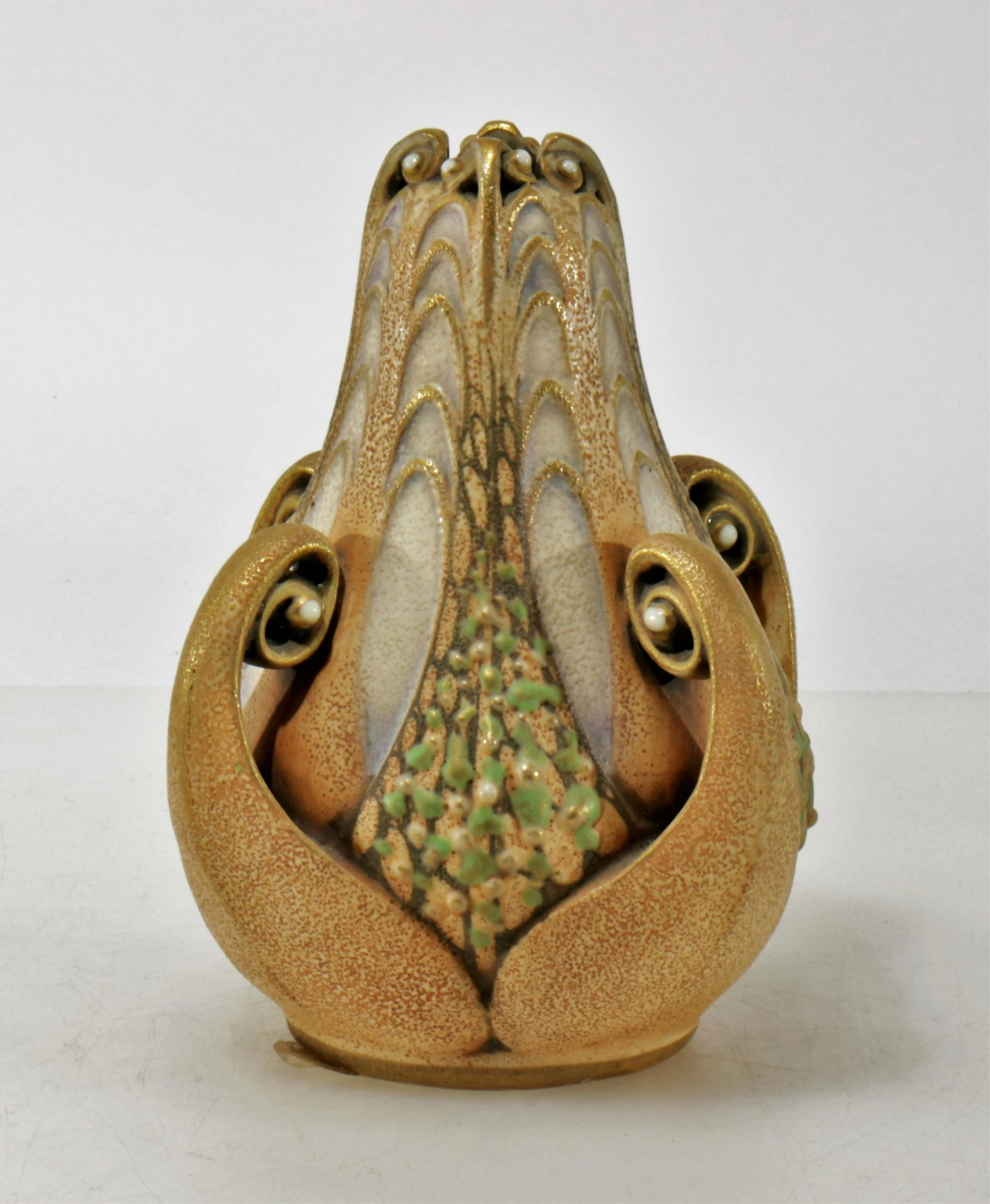 Paul Dachsel - Amphora Porcelain Vase, E 20th C.: Paul Dachsel Amphora Porcelain Vase, early 20th C., impressed 102 & Turn-Teplitz mark Dimensions: 6" H Property from the Estate of John 'Parker' Prindle, Jr., Boston, MA.